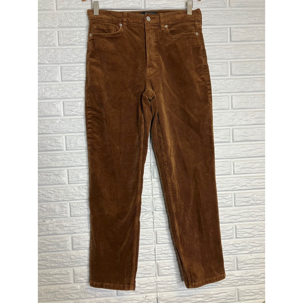 Banana Republic Corduroy Pants Womens 28 Brown Excellent Button Fly Straight Leg